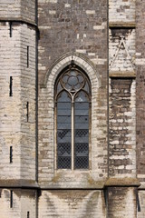 Fototapeta na wymiar Sint-Leonarduskerk in Zoutleeuw, Kirchenfenster