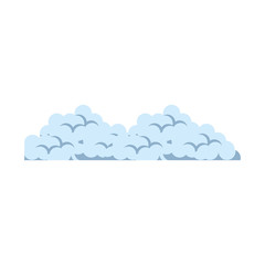 Pixelated clouds isolated vector illustration graphic design