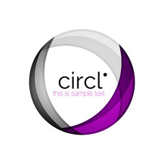 Clean professional colorful circle business icon