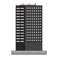 Pixelated building isolated vector illustration graphic design