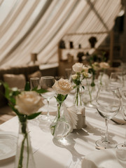 decoration of a festive table