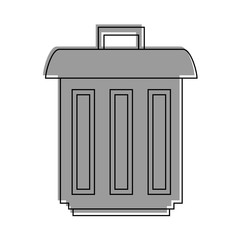Pixelated trash can vector illustration graphic design