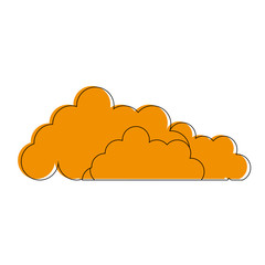 Pixelated clouds isolated vector illustration graphic design
