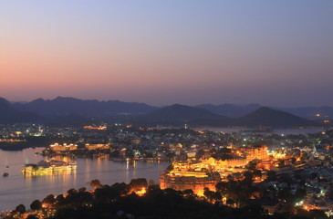 Cityscape of historical city Udaipur India 
