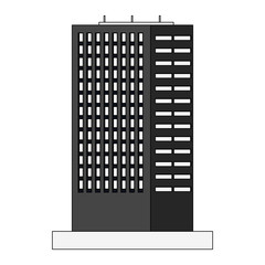 Pixelated building isolated vector illustration graphic design