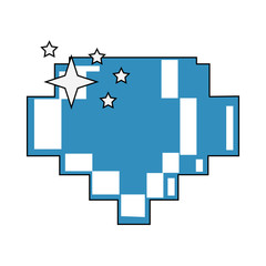 Pixelated diamond shinning vector illustration graphic design