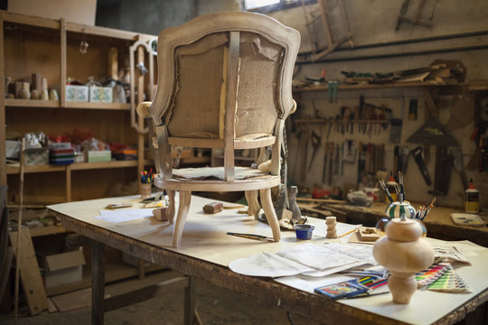 At the carpenter's workshop