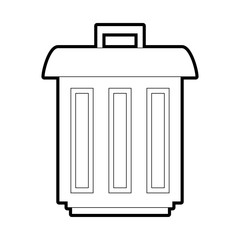 Pixelated trash can vector illustration graphic design