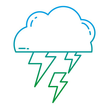degraded line cloud with thunders weather to electry rays