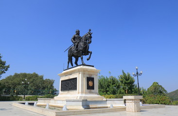 Maharana Pratap statue in Moti Magri in Udaipur India