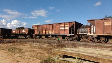 Obraz premium vagão de trem abandonado