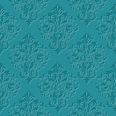 Vintage damask seamless pattern. Classical luxury texture for wallpapers, wrapping, textile. Vector Illustration