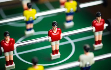 Mini football table.