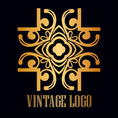 Vintage ornamental logo