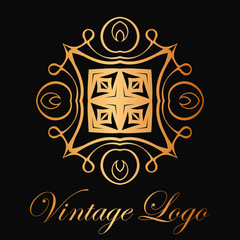 Vintage ornamental logo