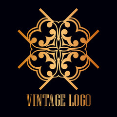 Vintage ornamental logo
