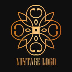 Fototapeta premium Vintage ornamental logo