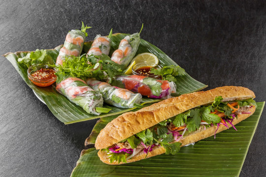 バインミー　ベトナムサンドウィッチ　　banh mi Vietnamese sandwich