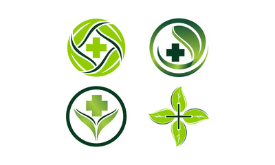 Obraz premium Herbal medicine Template Set