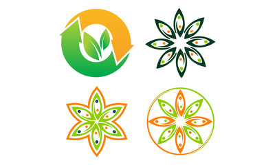 Obraz premium Leaf Template Vector Set