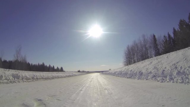Winter country landscape from Russia.