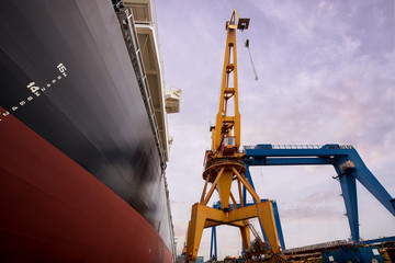 working field of a shipyard.
