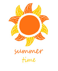 Summer banner,vacation time,vector.