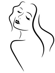 Girl with closed eyes