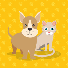 cute mascots pet shop icons