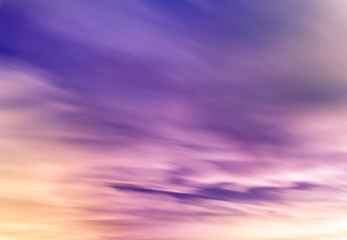 Obraz premium Cloudscape with Purples and Oranges, Watercolor Effect