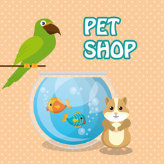 Fototapeta premium cute mascots pet shop icons