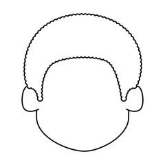 happy little boy head character