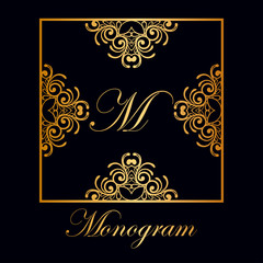 Vintage ornamental monogram