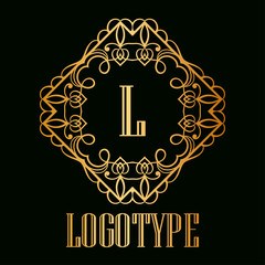 Vintage ornamental monogram