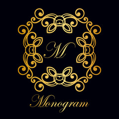 Vintage ornamental monogram