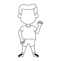 happy little boy character