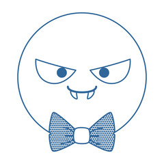 emoticon with dracula teeth