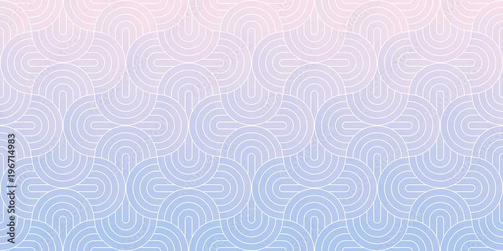 Poster Pattern stripe ellipse shape  background gradient pink and blue with white line colors. Geometric line vector.