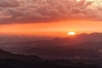 Taipei sunset skyline, Taiwan