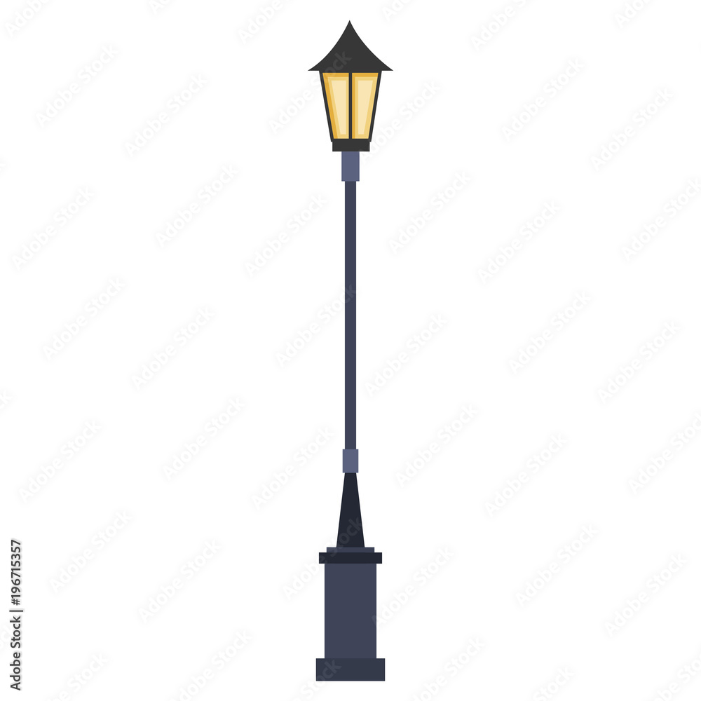 Sticker lanterns park isolated icon