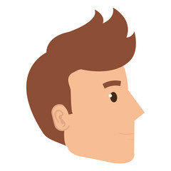 young man head avatar character