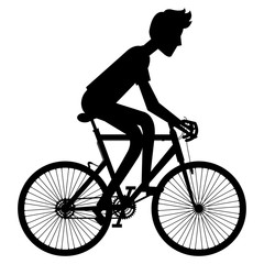 Obraz premium young man in bicycle