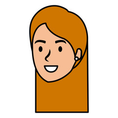 beautiful woman head avatar character