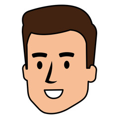 young man head avatar character