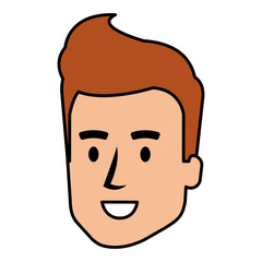 young man head avatar character