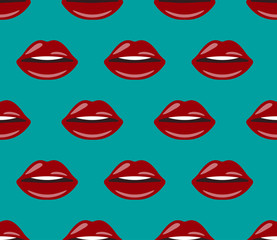 Pattern with female lips