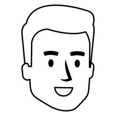 young man head avatar character