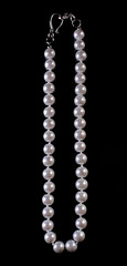 Pearls on a black background