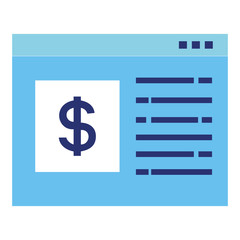 template webpage with money symbol