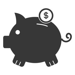 piggy savings isolated icon